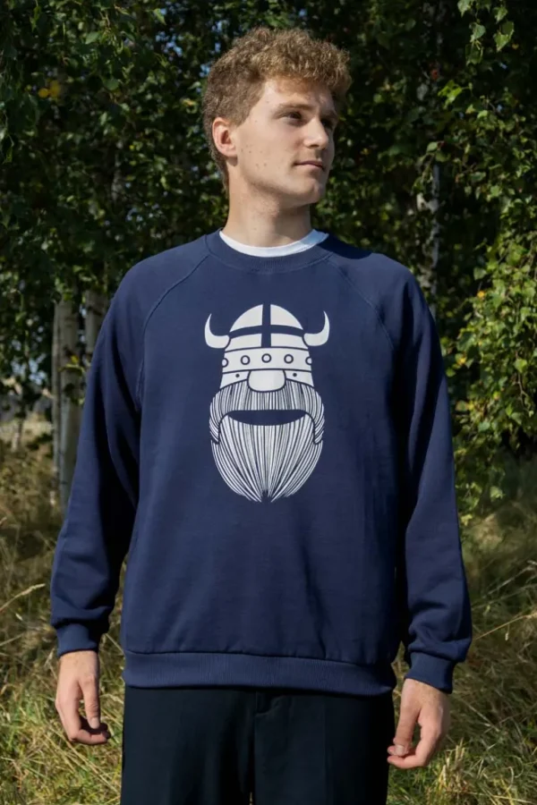 Danefæ Danehjalmer Crew Neck Sweat Deep Navy ERIK | Sweatshirts