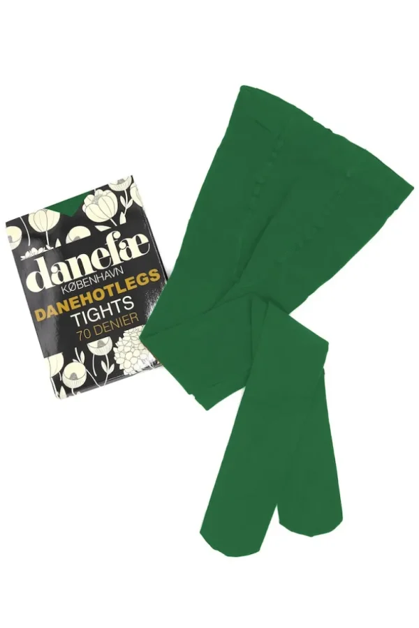 Danefæ Danehot Legs Tights 70den Grass Green | Dame Strømpebukser