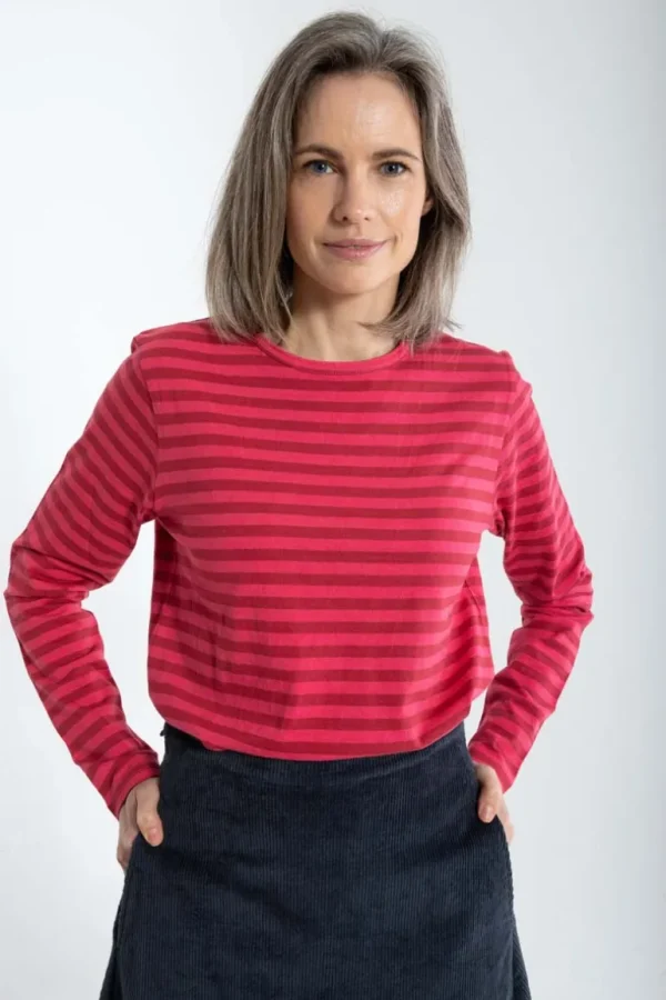 Danefæ Danejubii LS Modal Tee Rouge/Power Pink | Dame Bluser
