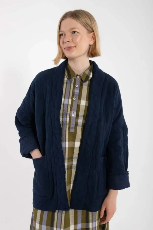 Danefæ Danekatrin Quilt Jacket Dk Navy | Dame Cardigan