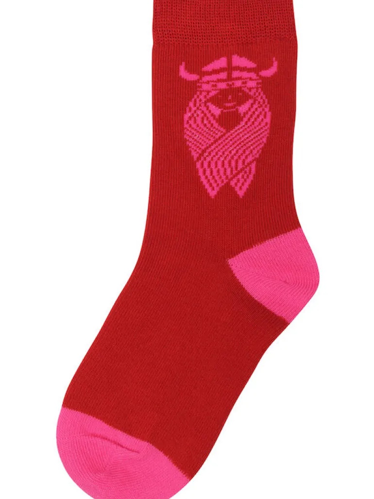 Danefæ Danekids Socks Dk Rust/Hot Pink FREJA | Børn Strømper