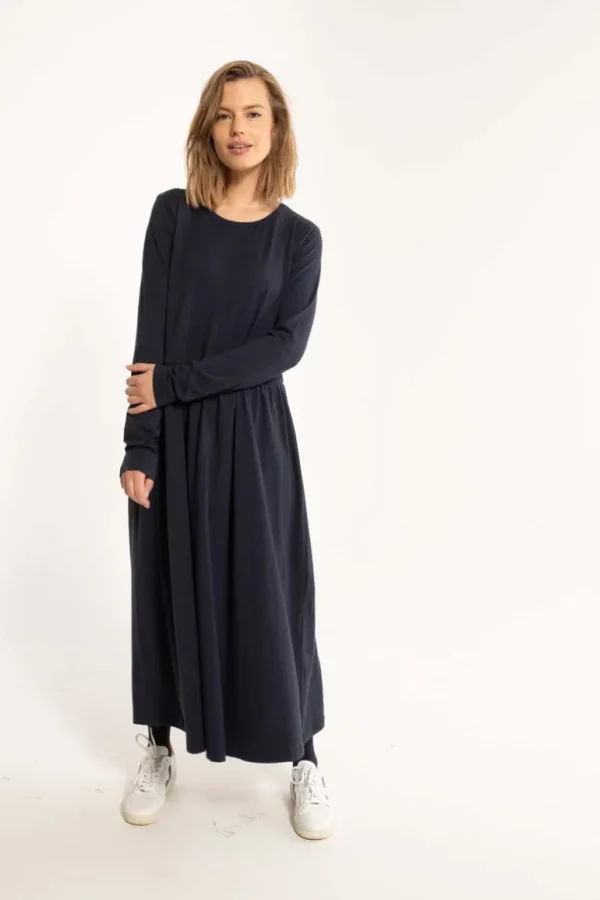 Danefæ Danekroeyer Modal LS Dress Dark Navy | Dame Kjoler
