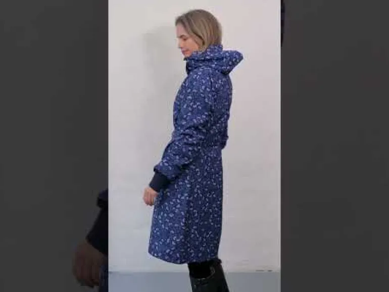 Danefæ Danelisabeth Raincoat Navy/Lilac FLEURIE | Dame Regnfrakker