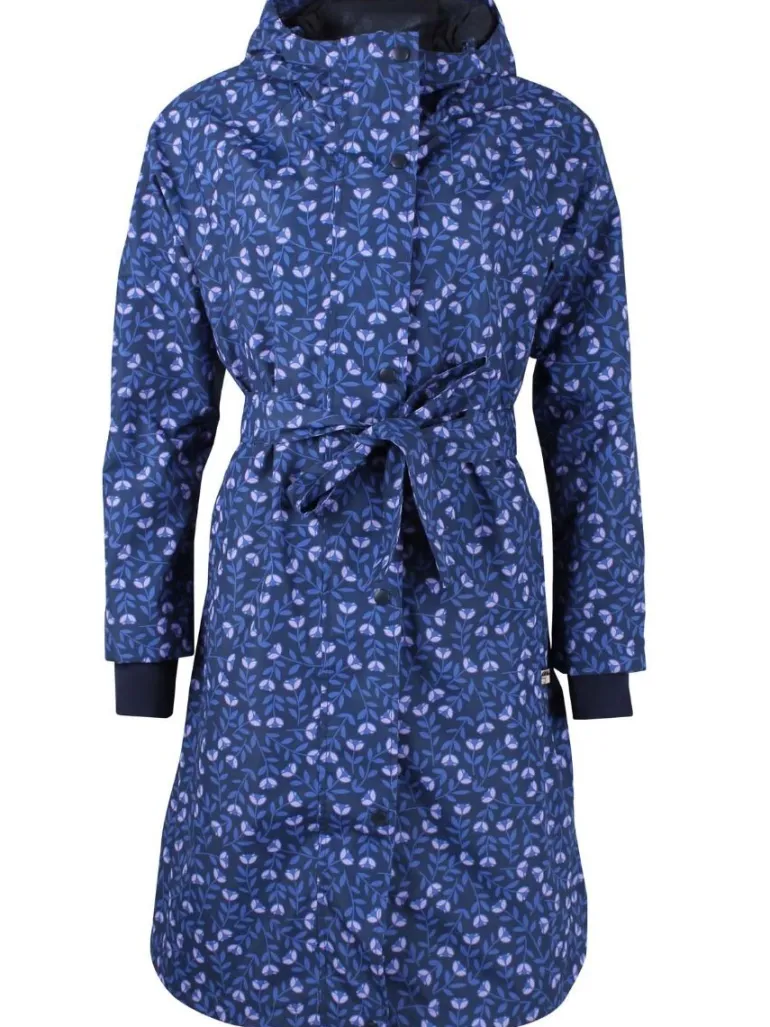 Danefæ Danelisabeth Raincoat Navy/Lilac FLEURIE | Dame Regnfrakker