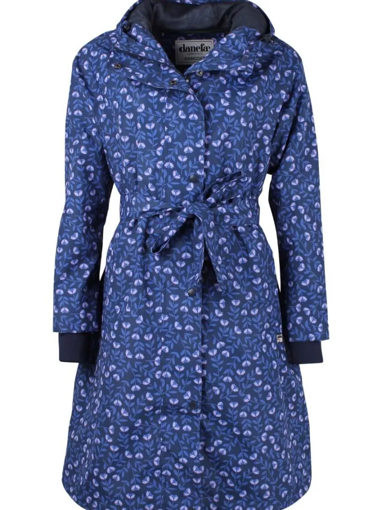 Danefæ Danelisabeth Raincoat Navy/Lilac FLEURIE | Dame Regnfrakker