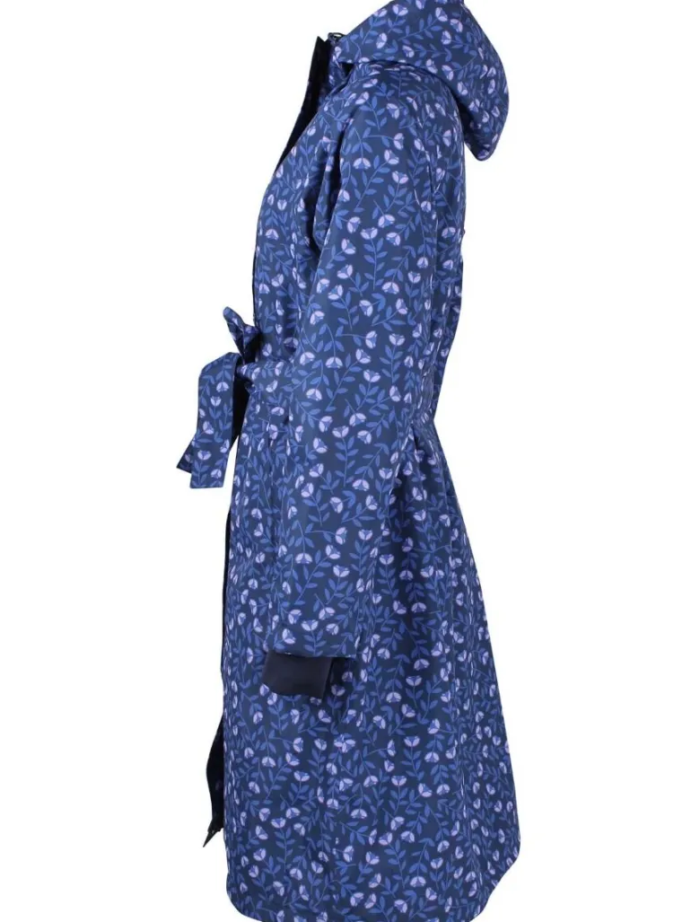 Danefæ Danelisabeth Raincoat Navy/Lilac FLEURIE | Dame Regnfrakker