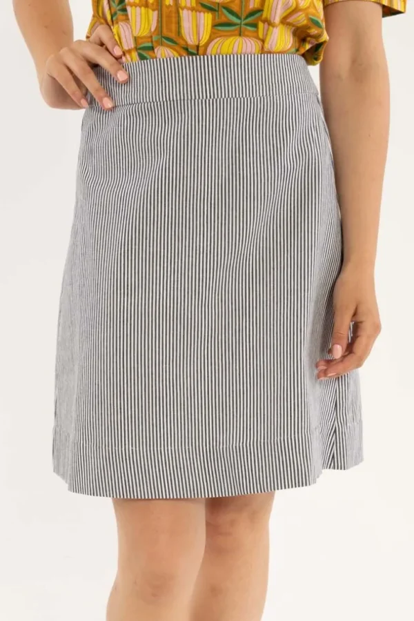 Danefæ Danelondon Light Canvas Skirt Milkboy Stripe | Dame Nederdele