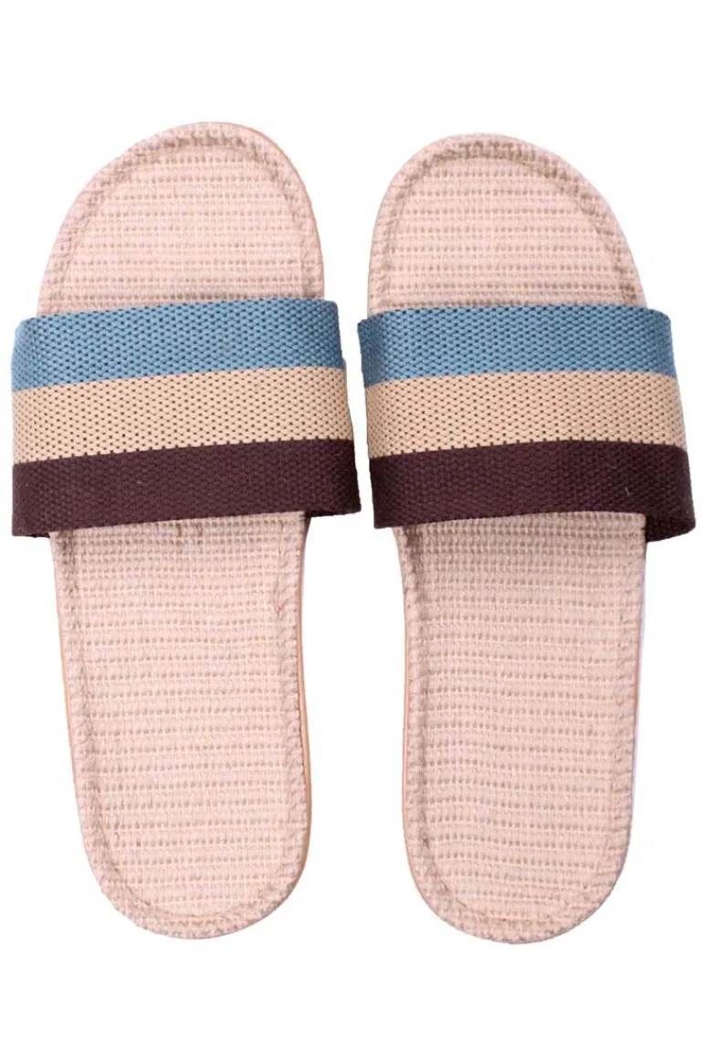 Danefæ Danelulu Slippers Lt Blue/Beige/Brown | Dame Sandaler | Hjemmesko