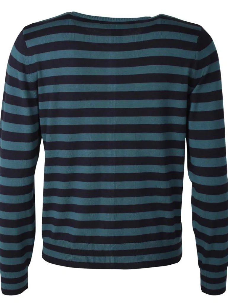 Danefæ Danelunch Viscose Cardigan Dark Navy/Dark Slate | Dame Cardigan | Strik