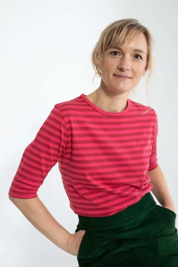 Danefæ Danemanna Modal Tee Rouge/Power Pink | Dame T-shirts