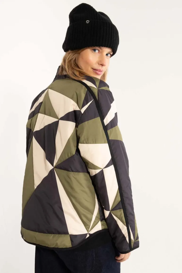 Danefæ Danemaple Thermo Jacket Olive/Black/Light Beige | Dame Termotøj