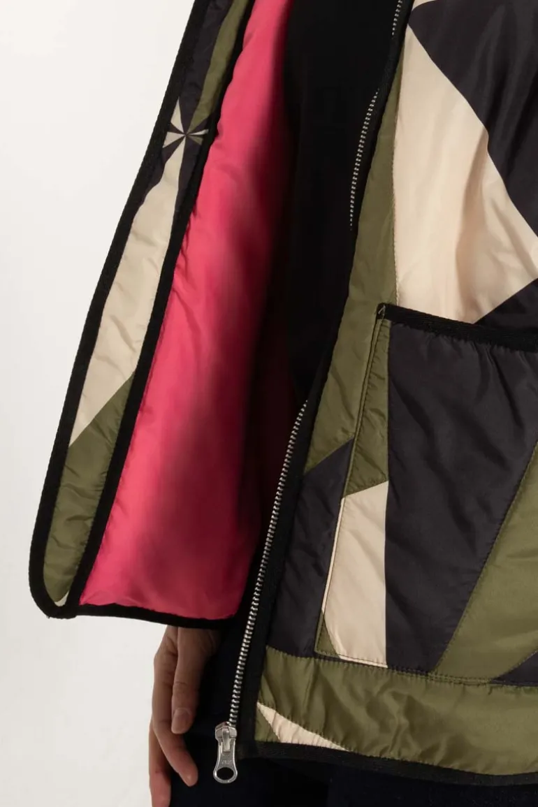 Danefæ Danemaple Thermo Jacket Olive/Black/Light Beige | Dame Termotøj