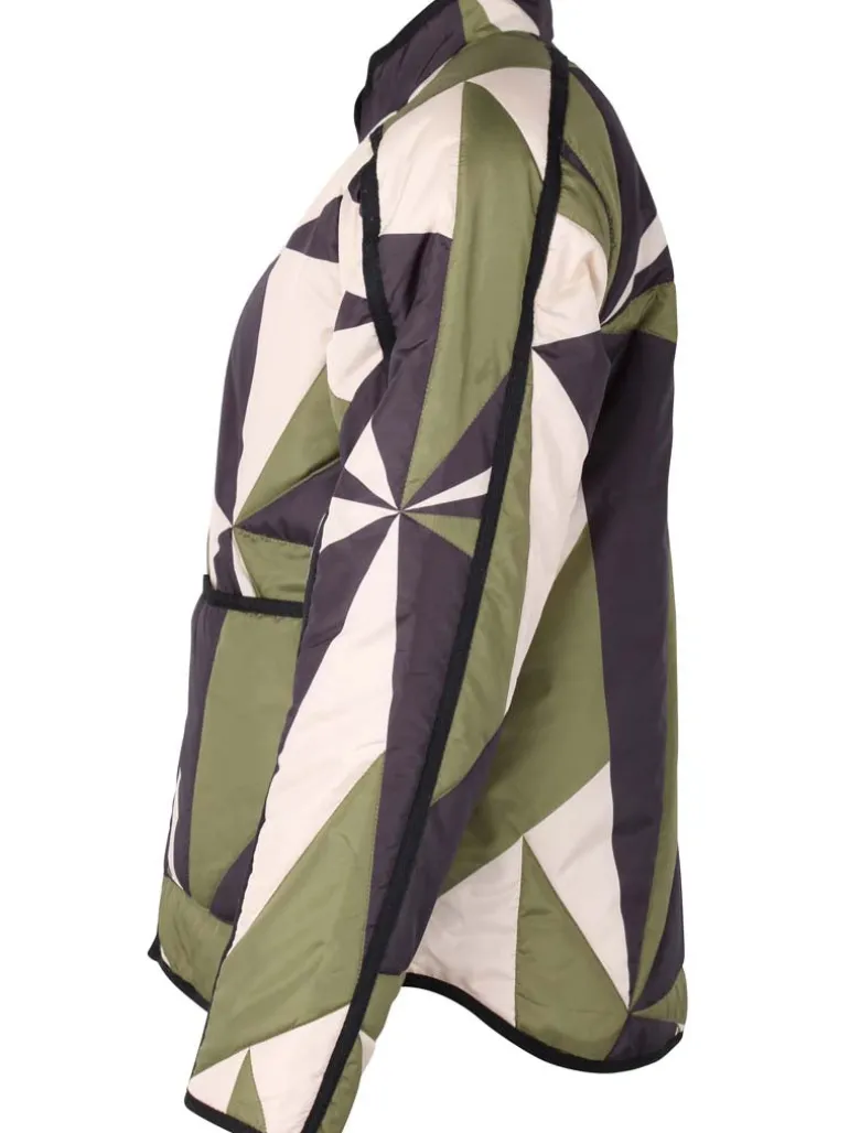 Danefæ Danemaple Thermo Jacket Olive/Black/Light Beige | Dame Termotøj