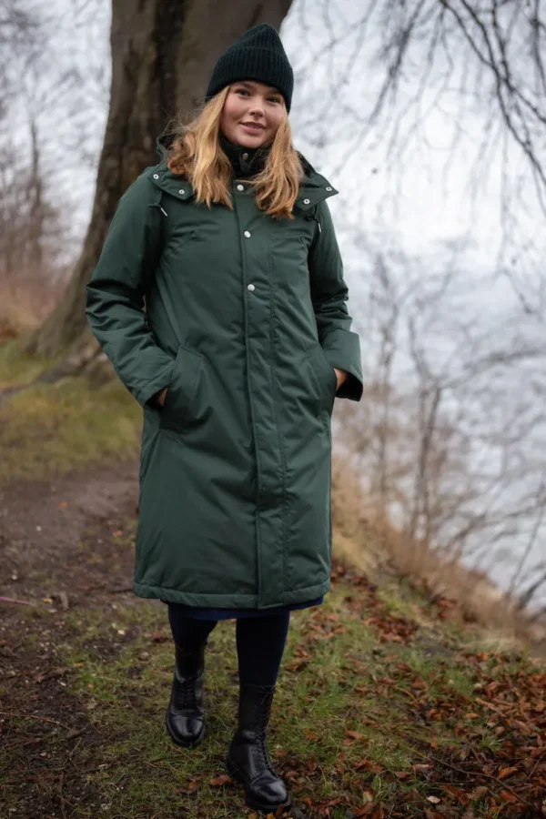 Danefæ Danemargrethe Winter Coat Dark Army | Dame Vinterfrakker