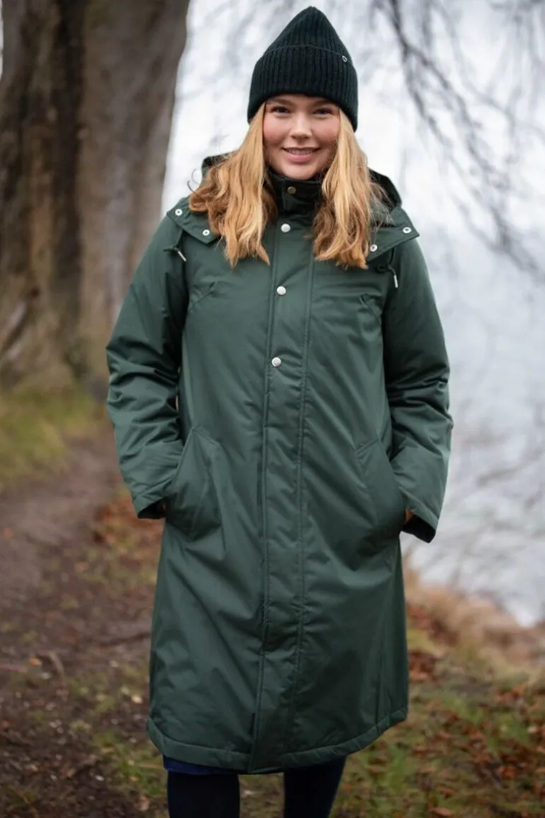 Danefæ Danemargrethe Winter Coat Dark Army | Dame Vinterfrakker