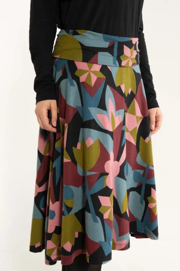 Danefæ Danematilda Modal Skirt Black GEOFLEUR | Dame Nederdele