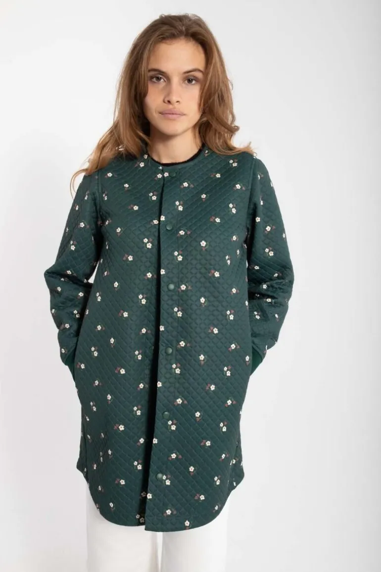 Danefæ Danemaude Thermo Coat Deep Forest MINIFLOWER | Dame Termotøj