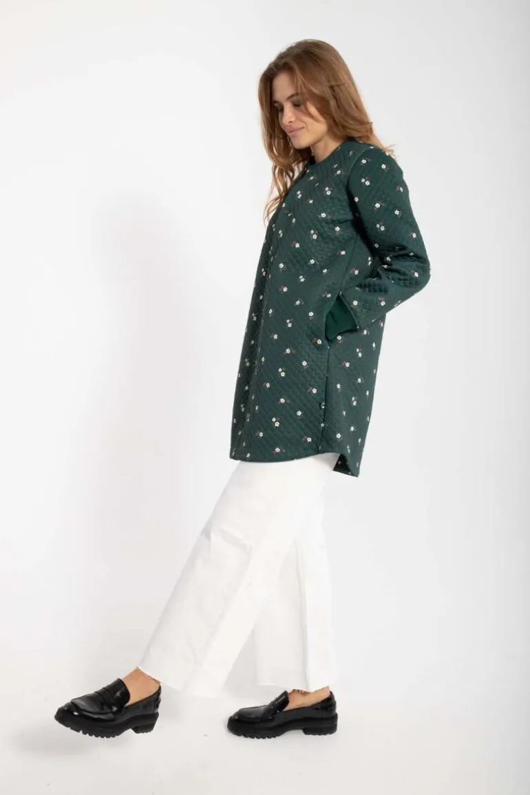 Danefæ Danemaude Thermo Coat Deep Forest MINIFLOWER | Dame Termotøj