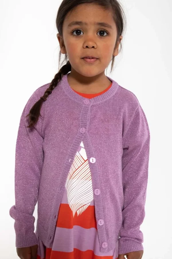 Danefæ Danemerle Cardigan Soft Viola GLITTER | Børn Strik