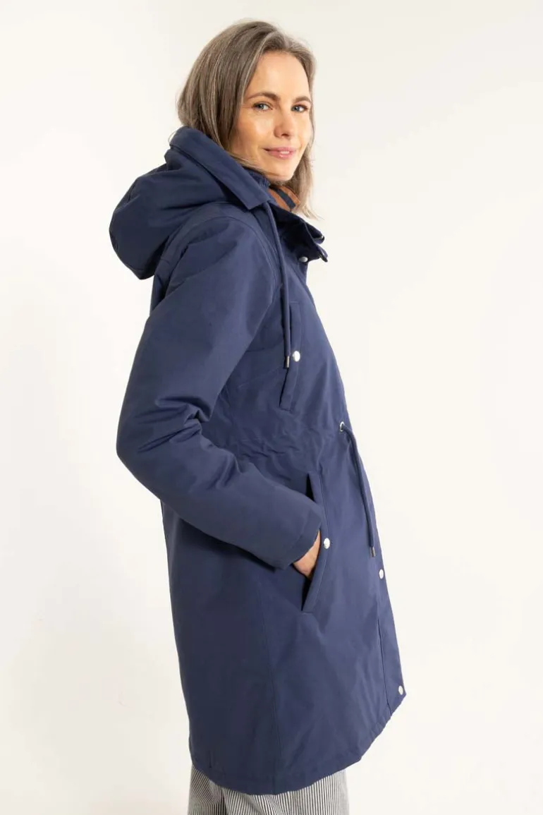 Danefæ Danenora Winter Parka Grey Marine | Dame Vinterfrakker