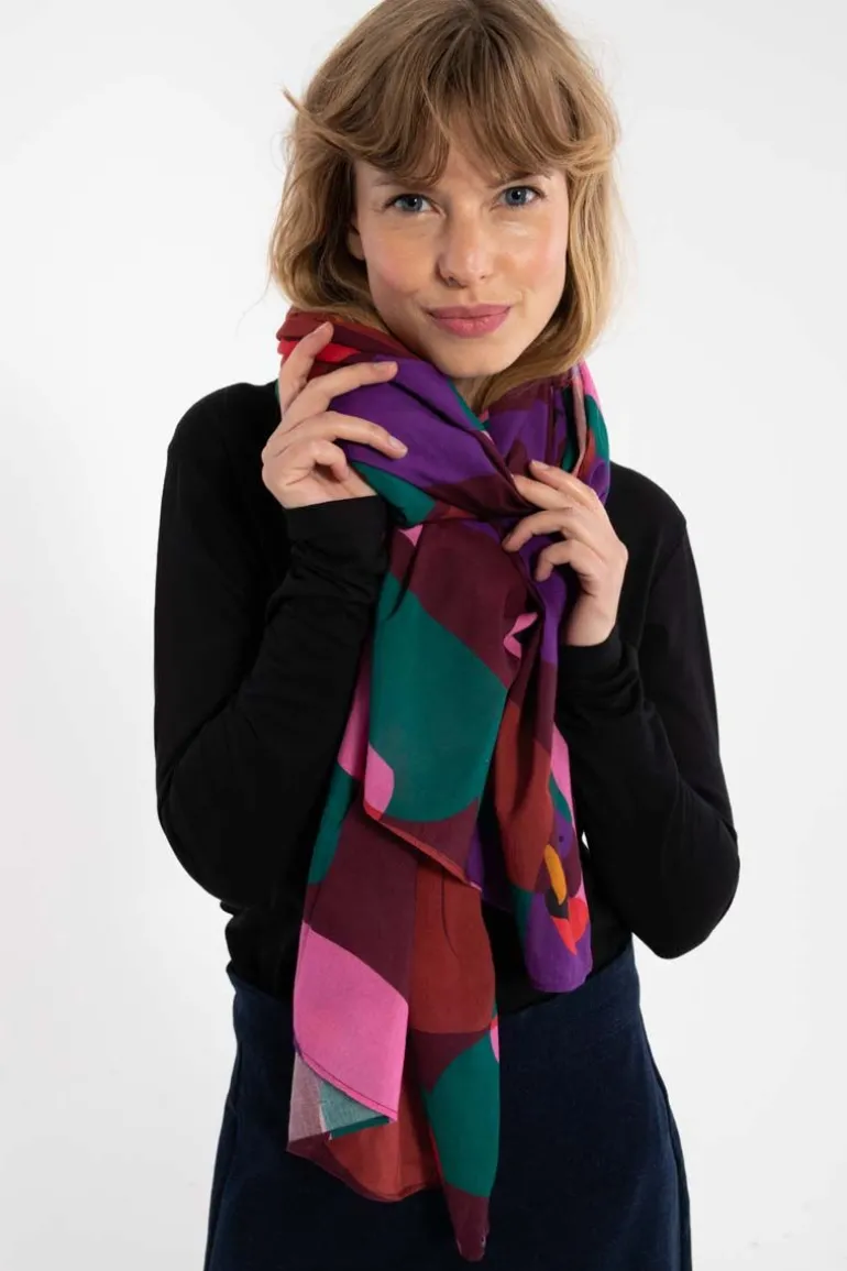 Danefæ Danenordby Scarf Dark Bordeaux SWANOSCOPE | Dame Tørklæder