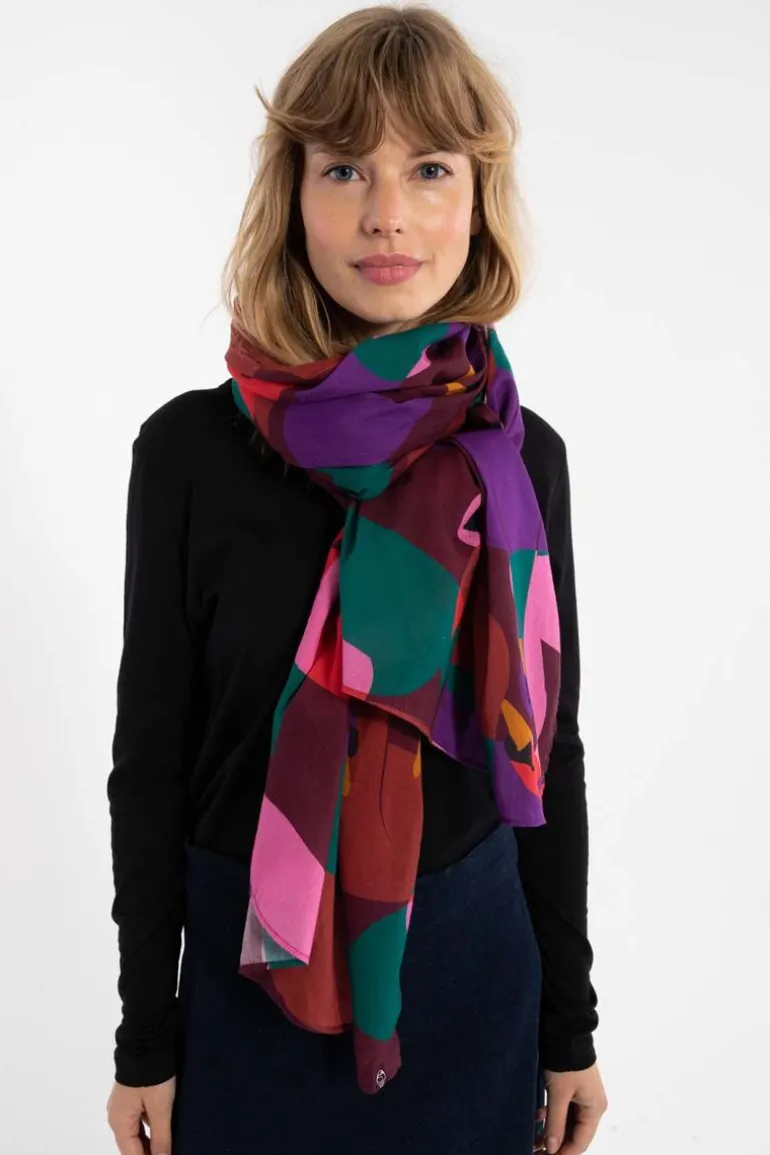 Danefæ Danenordby Scarf Dark Bordeaux SWANOSCOPE | Dame Tørklæder