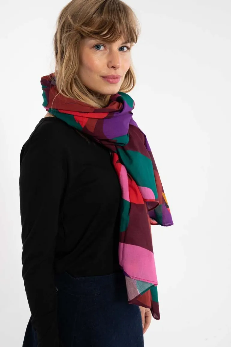 Danefæ Danenordby Scarf Dark Bordeaux SWANOSCOPE | Dame Tørklæder