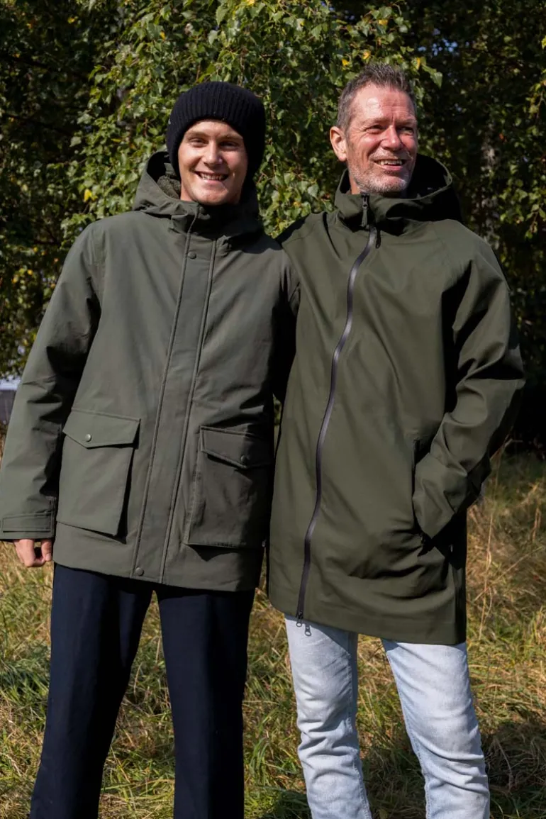 Danefæ Danenorthsea Rain Parka Dark Army | Regnfrakker