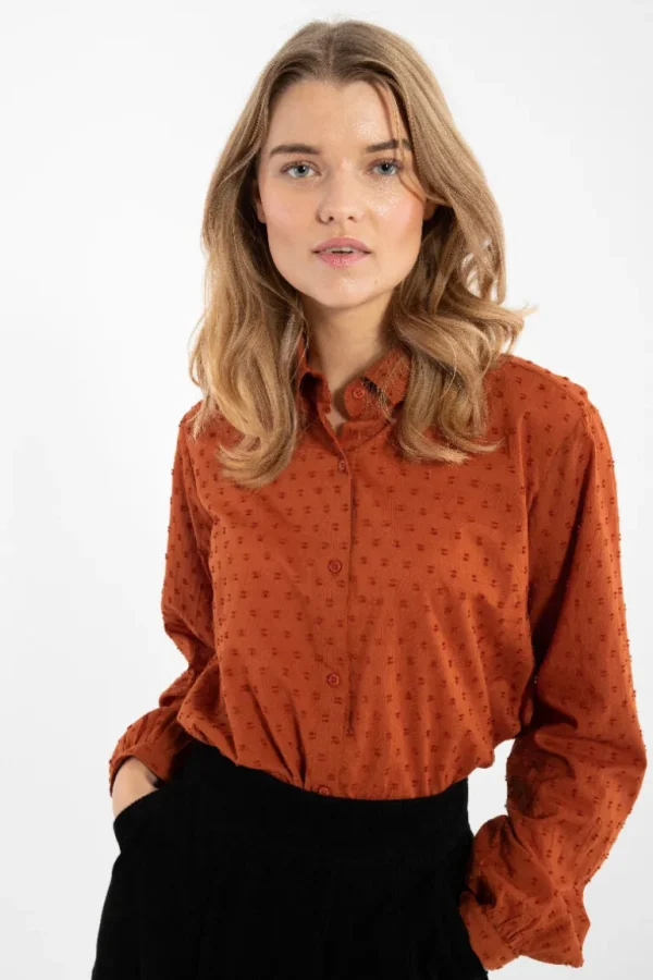 Danefæ Danenovember Cotton Dot Shirt | Dame Skjorter