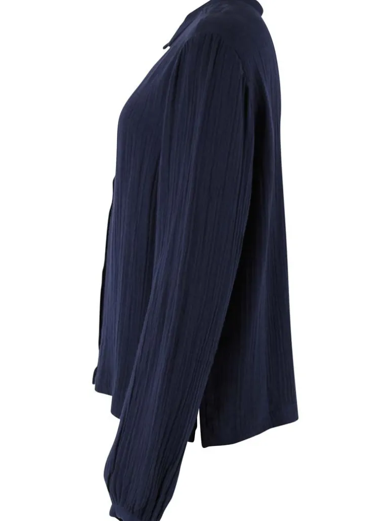Danefæ Danenovember Heavy Cloth Shirt Dark Navy | Dame Skjorter