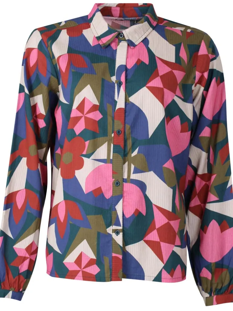 Danefæ Danenovember Searsucker Shirt Dark Slate GEOFLEUR | Dame Skjorter