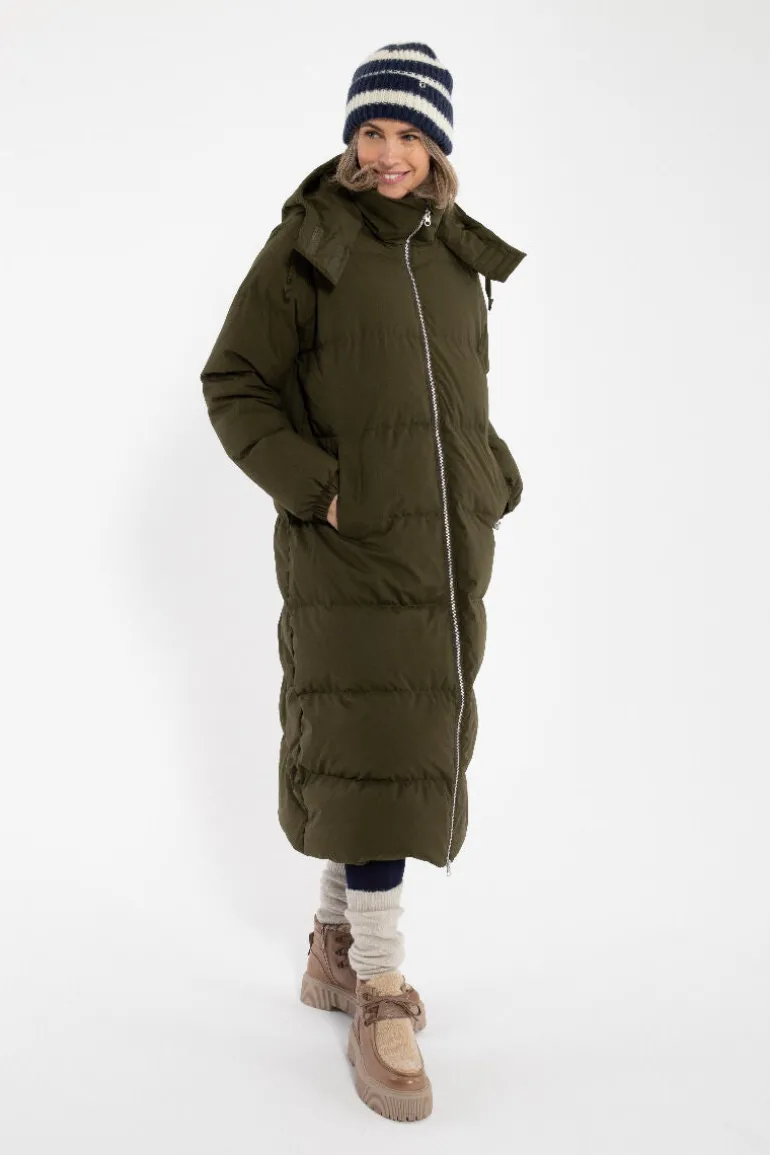 Danefæ Danepuffin Down Winter Coat Warm Khaki | Dame Vinterfrakker