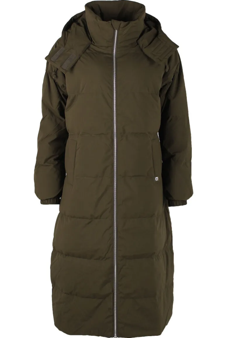 Danefæ Danepuffin Down Winter Coat Warm Khaki | Dame Vinterfrakker