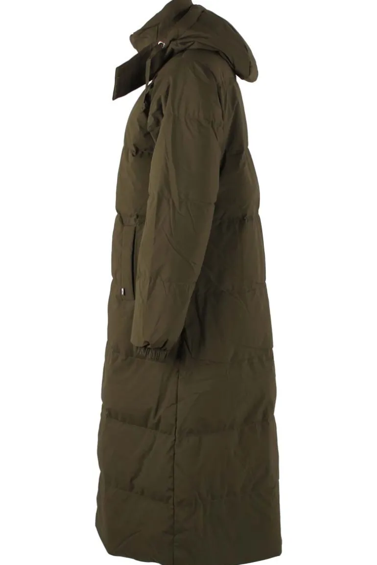 Danefæ Danepuffin Down Winter Coat Warm Khaki | Dame Vinterfrakker