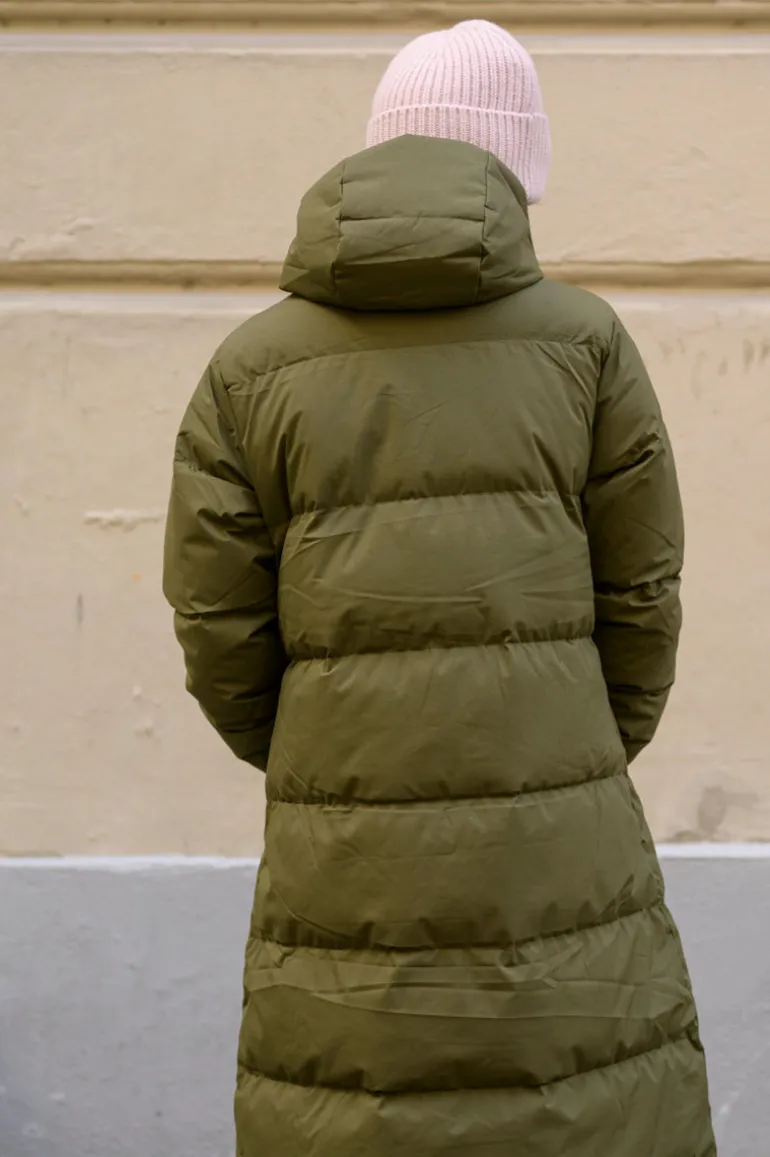 Danefæ Danepuffin Down Winter Coat Warm Khaki | Dame Vinterfrakker