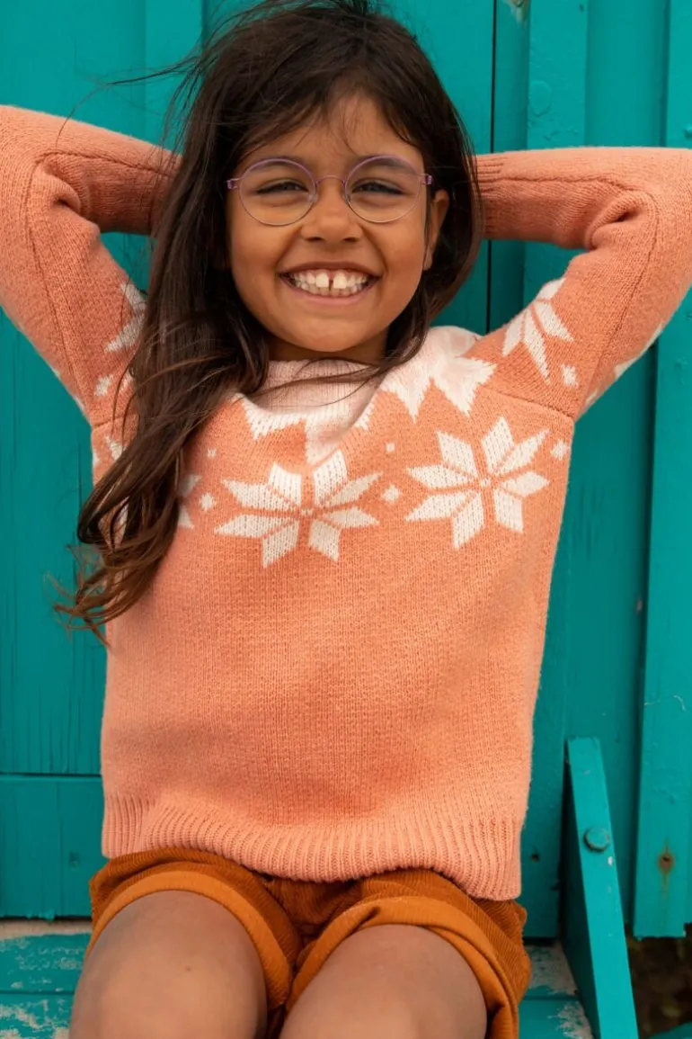 Danefæ Danepulk Sweater Rose Beige/Offwhite | Børn Uld