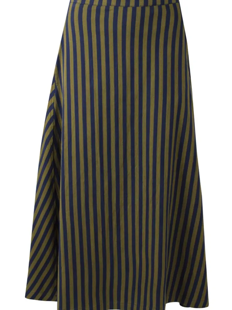 Danefæ Daneradisse Light Canvas Skirt Dark Navy/Olive | Dame Nederdele