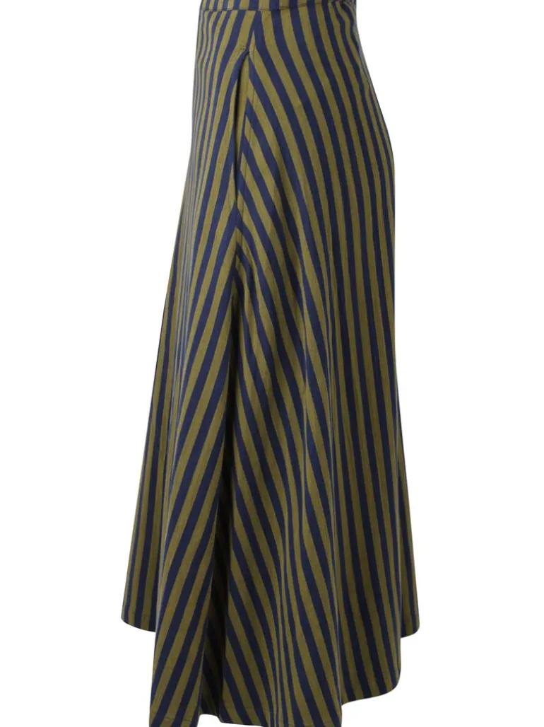Danefæ Daneradisse Light Canvas Skirt Dark Navy/Olive | Dame Nederdele