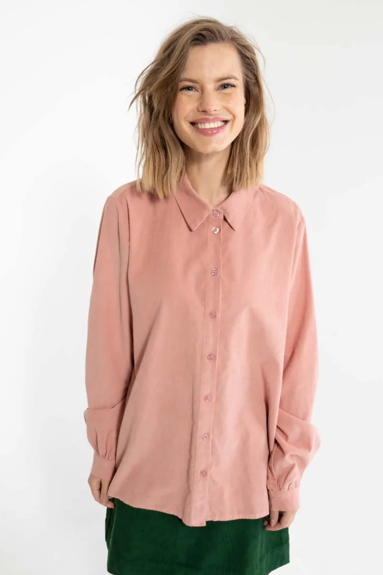 Danefæ Danerosemary Cord Shirt Antique Rose | Dame Skjorter