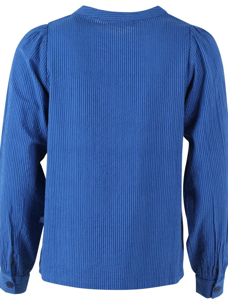 Danefæ Danesanna Searsucker Shirt Deep Marine/Klein Blue | Dame Skjorter