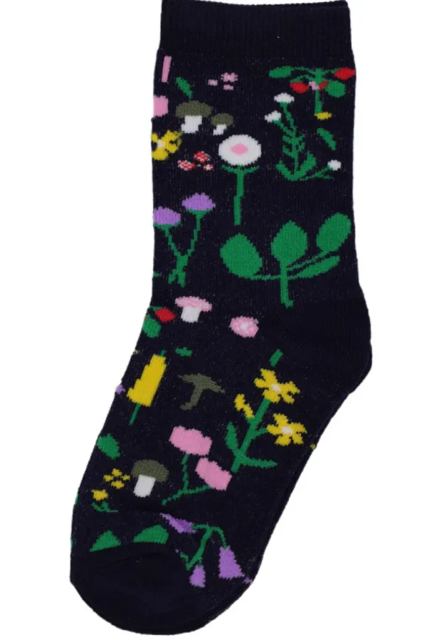 Danefæ Danesocks Black Botanical | Børn Strømper