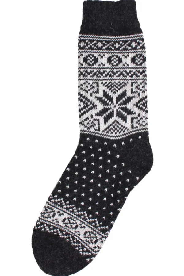 Danefæ Danestay Warm Wool Socks Anthracite/White | Dame Strømper