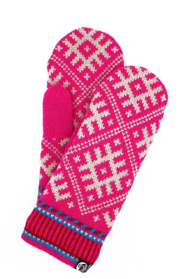 Danefæ Danesuper Wool Mittens Neon Pink | Dame Vanter