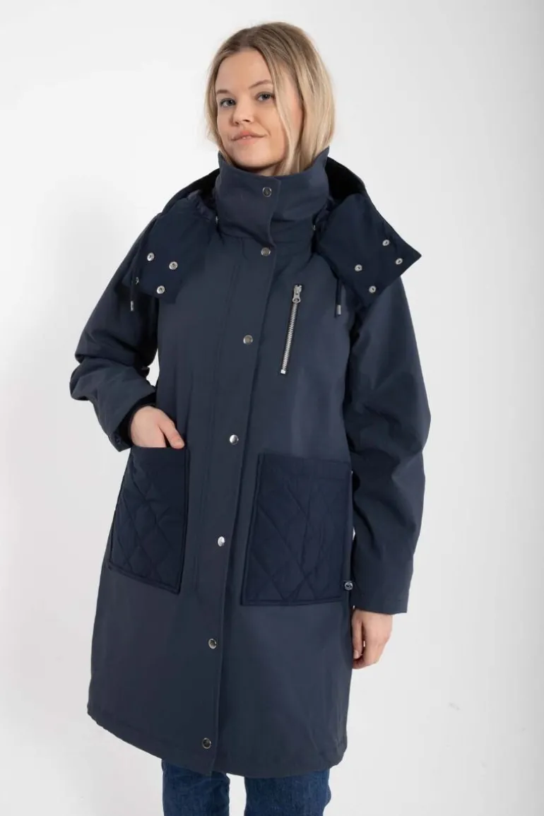 Danefæ Danethorshavn Winter Coat Dk Navy | Dame Vinterfrakker