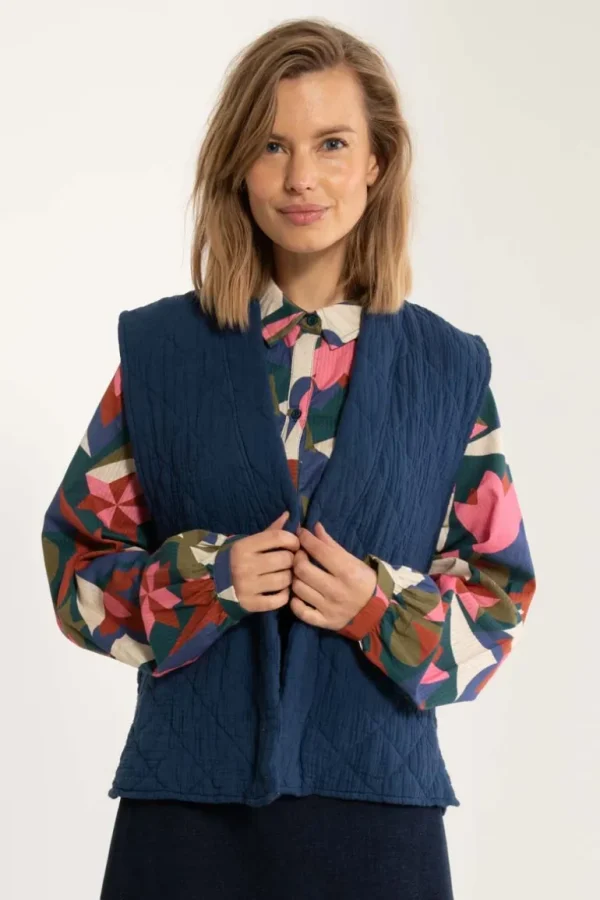 Danefæ Danevibeke Quilt Vest Deep Blue | Dame Veste