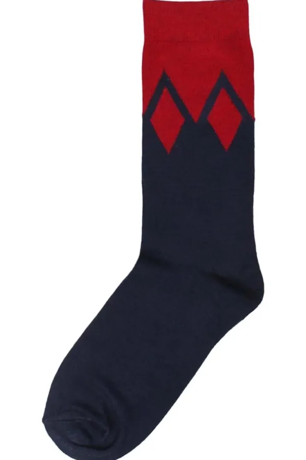Danefæ Danewalk with me Socks Dk Navy/Red ICICLES | Dame Strømper