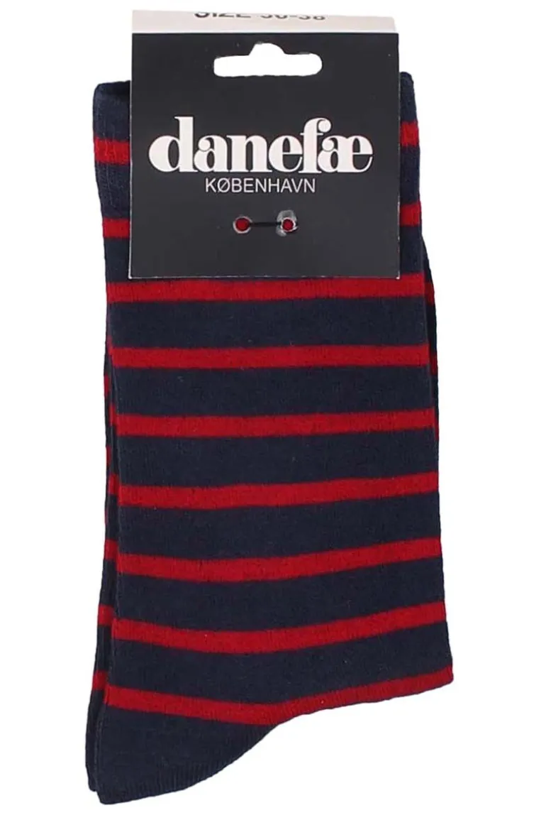 Danefæ Danewalk with me Socks Dk Navy/Dk Red | Dame Strømper