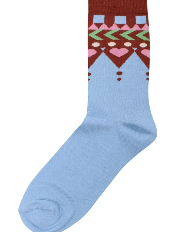 Danefæ Danewalk with me Socks Light Blue HEARTJAQ | Dame Strømper
