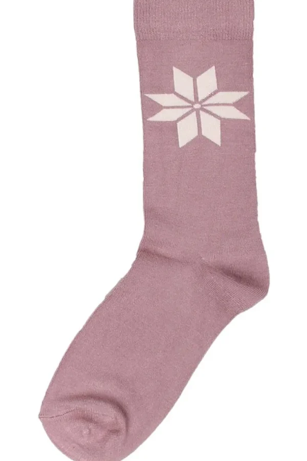 Danefæ Danewalk with me Socks Vintage Rose/Chalk SNOWFLAKES | Dame Strømper