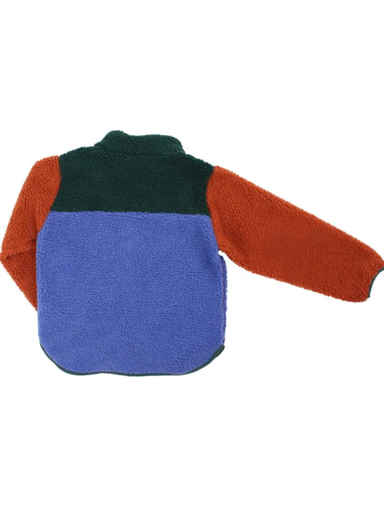 Danefæ Danodder Fleece Jacket Dark Duck/Royal Blue/Rust | Børn Fleece